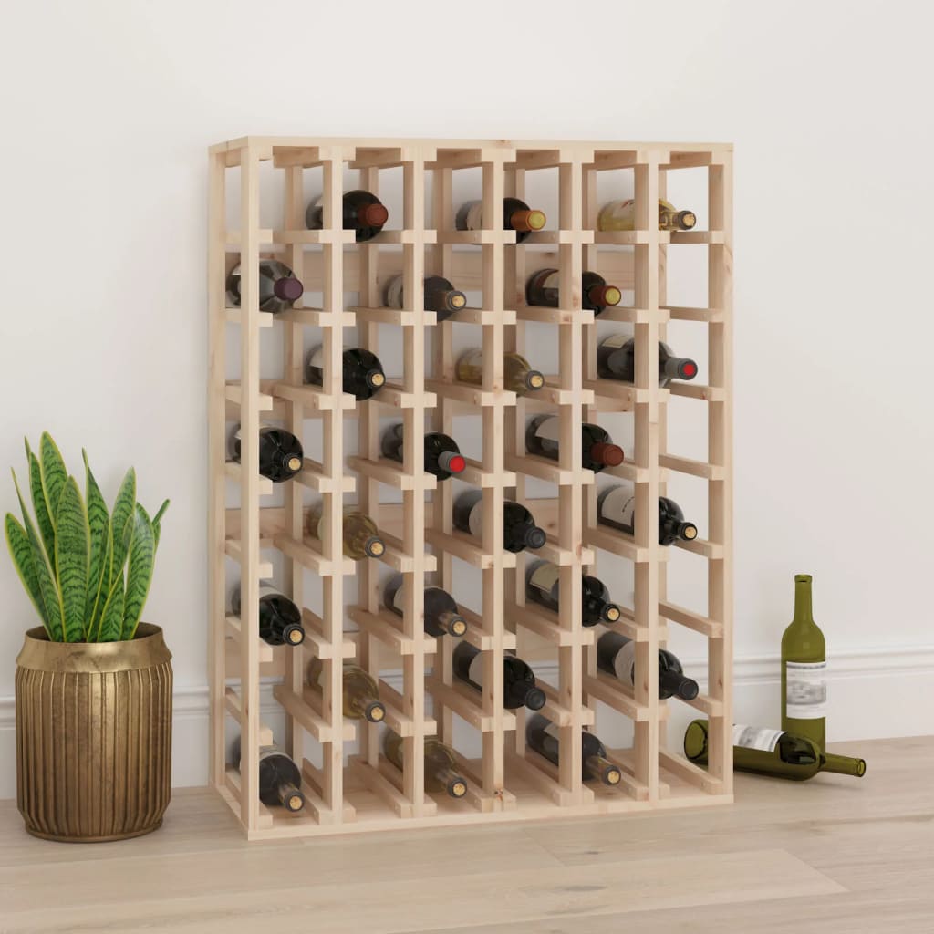 Wijnrek 70x33x94 cm massief grenenhout bruin is nu te koop bij PeponiXL, paradijselijk wonen!