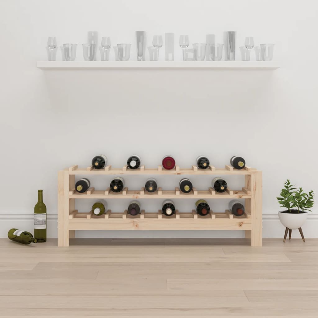 Wijnrek 109,5x30x42 cm massief grenenhout is nu te koop bij PeponiXL, paradijselijk wonen!