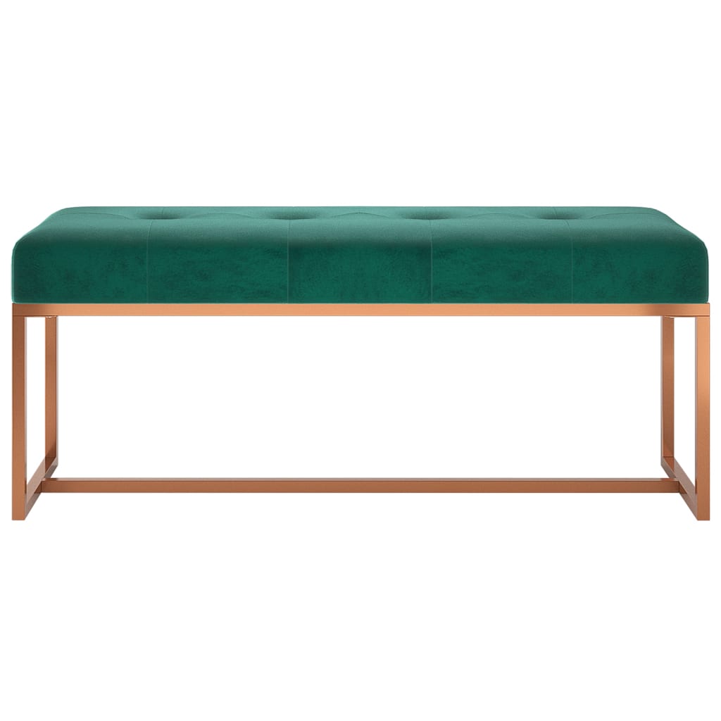 Bankje 110x36x45 cm fluweel donkergroen is nu te koop bij PeponiXL, paradijselijk wonen!
