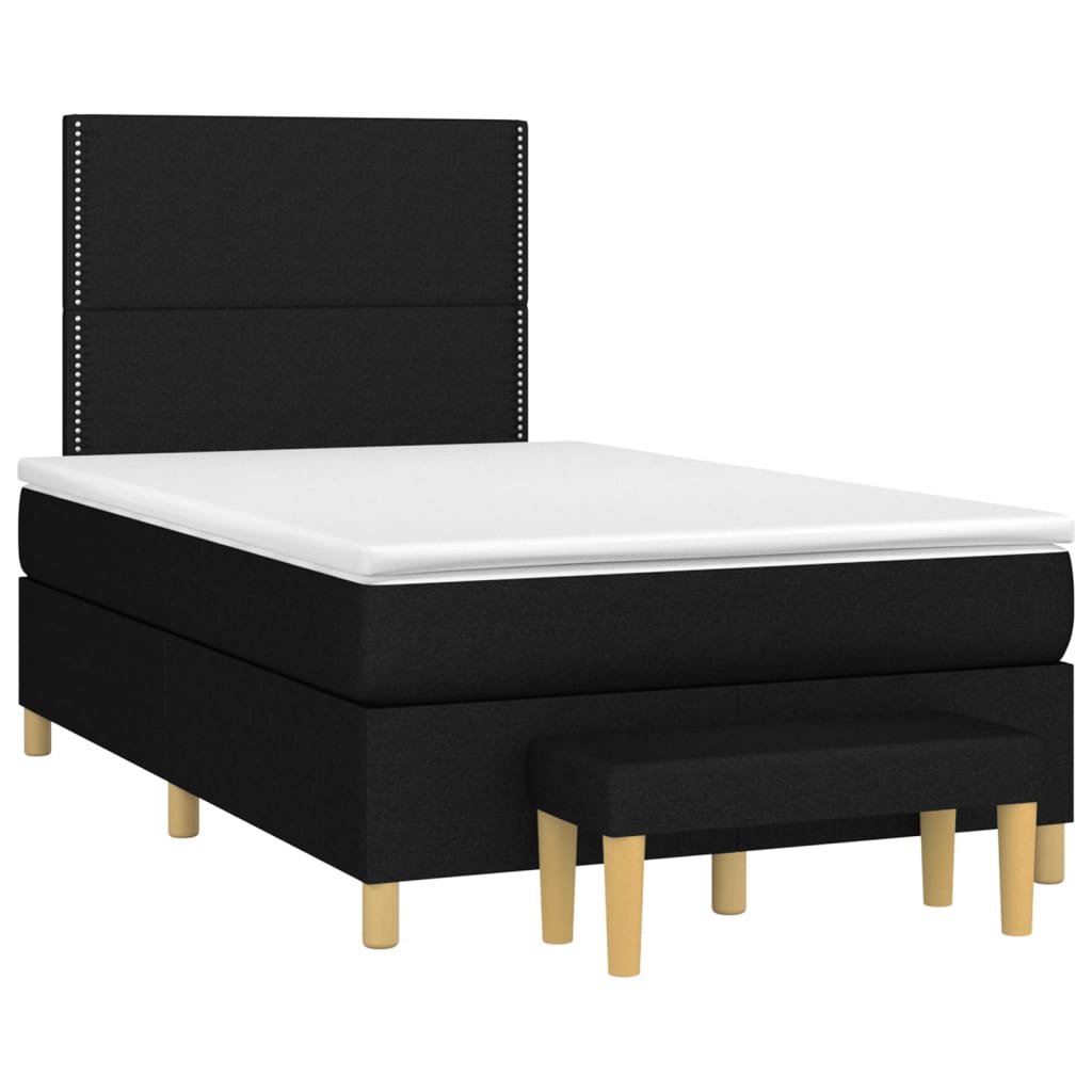 Boxspring met matras stof zwart 120x200 cm is nu te koop bij PeponiXL, paradijselijk wonen!
