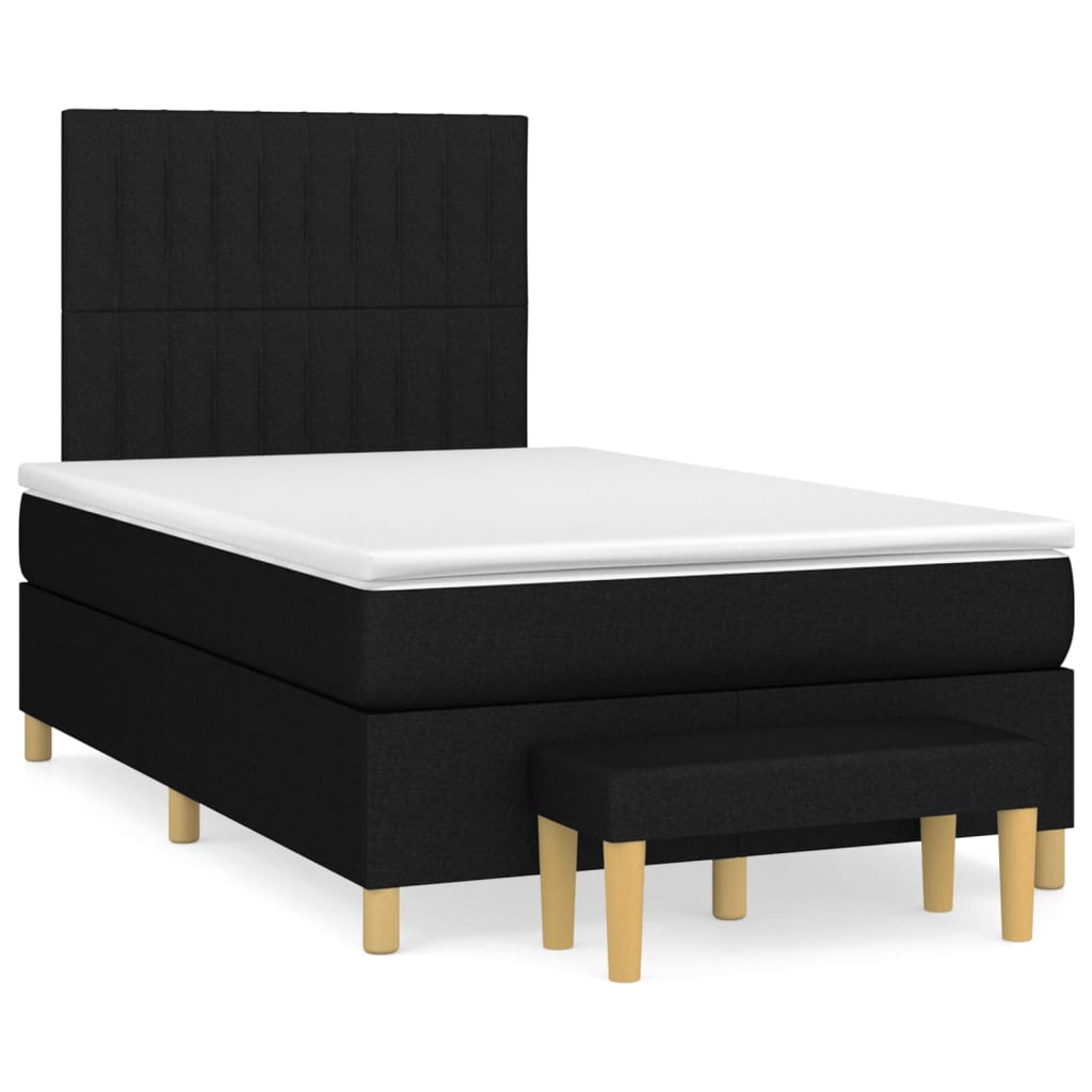 Boxspring met matras stof zwart 120x200 cm is nu te koop bij PeponiXL, paradijselijk wonen!