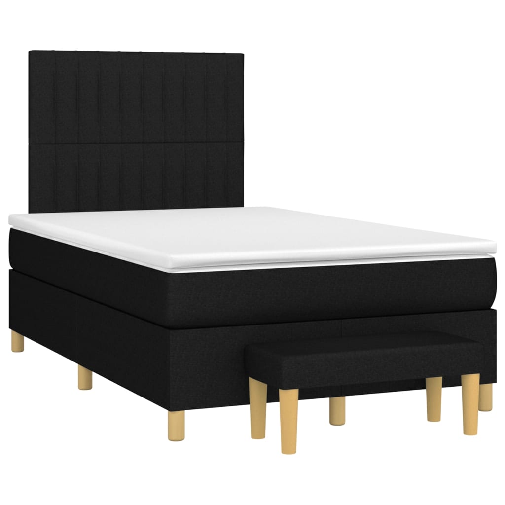 Boxspring met matras stof zwart 120x200 cm is nu te koop bij PeponiXL, paradijselijk wonen!