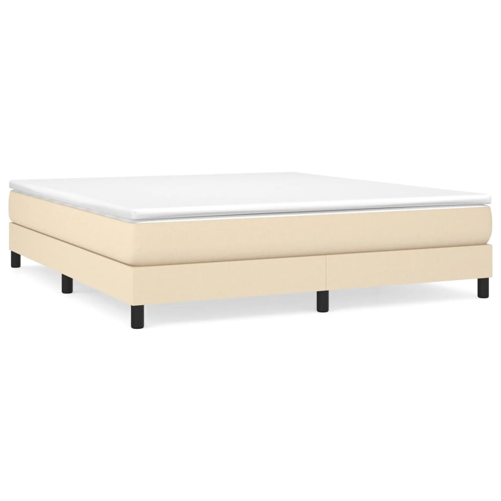 Boxspring met matras stof crèmekleurig 180x200 cm is nu te koop bij PeponiXL, paradijselijk wonen!