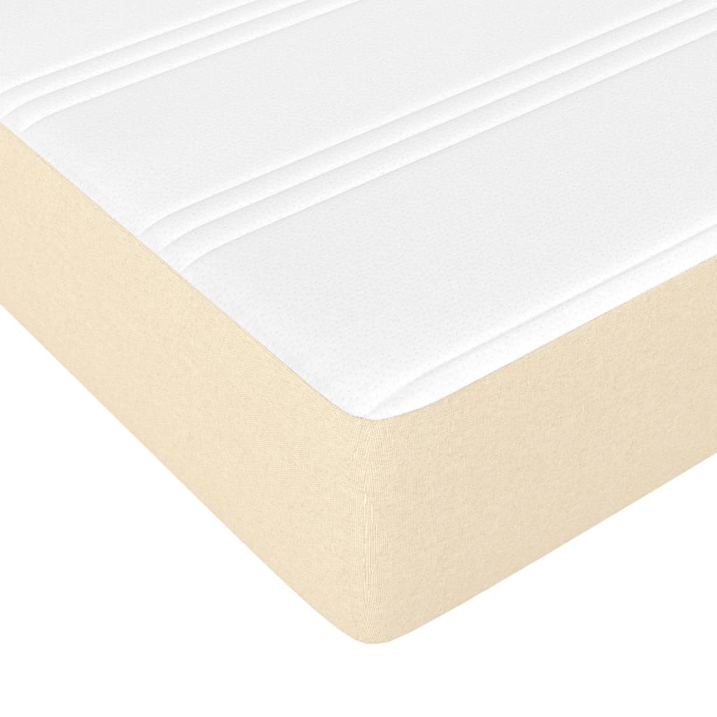Boxspring met matras stof crèmekleurig 180x200 cm is nu te koop bij PeponiXL, paradijselijk wonen!