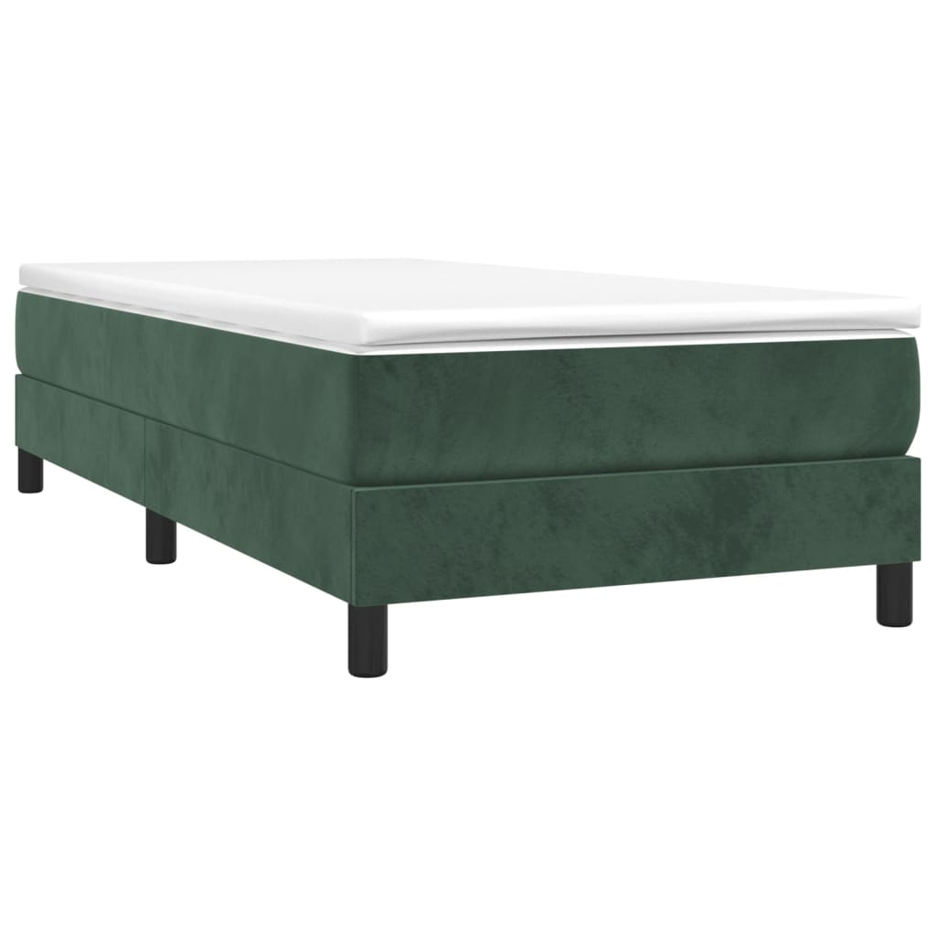 Boxspring met matras fluweel donkergroen 100x200 cm is nu te koop bij PeponiXL, paradijselijk wonen!