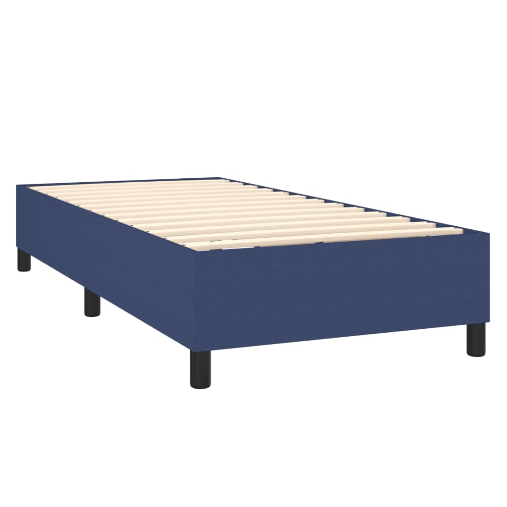 Boxspring met matras stof blauw 90x200 cm is nu te koop bij PeponiXL, paradijselijk wonen!