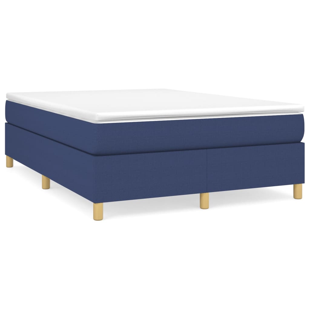 Boxspring met matras stof blauw 140x190 cm is nu te koop bij PeponiXL, paradijselijk wonen!