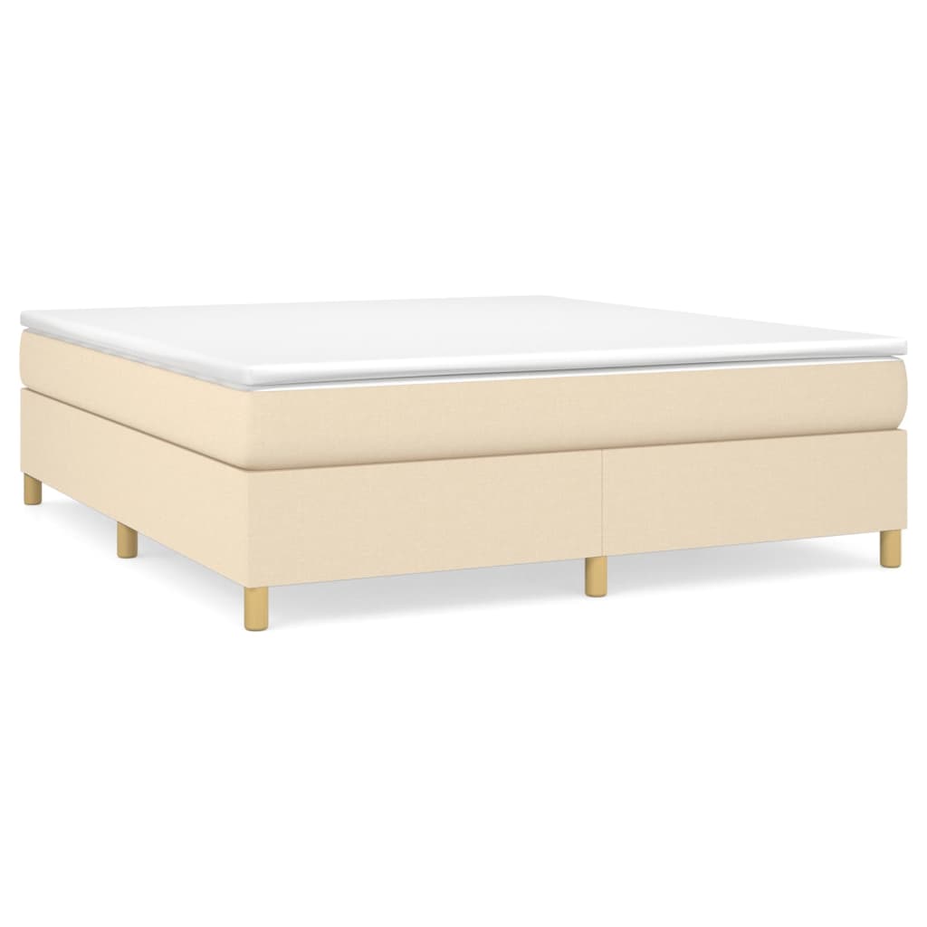 Boxspring met matras stof crèmekleurig 180x200 cm is nu te koop bij PeponiXL, paradijselijk wonen!