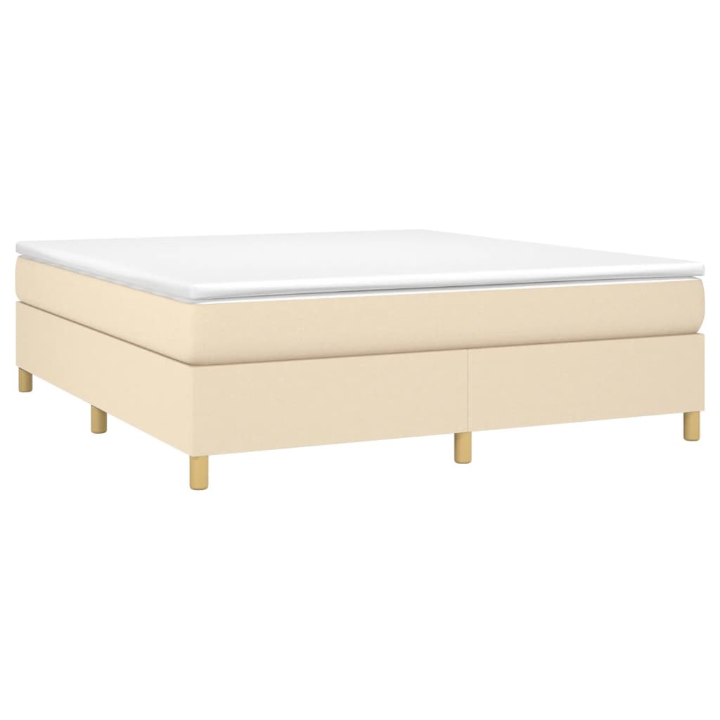 Boxspring met matras stof crèmekleurig 180x200 cm is nu te koop bij PeponiXL, paradijselijk wonen!