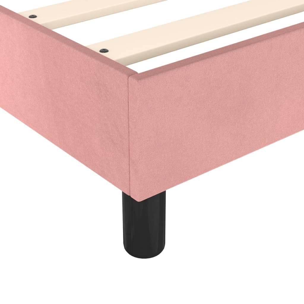 Boxspring met matras fluweel roze 100x200 cm is nu te koop bij PeponiXL, paradijselijk wonen!