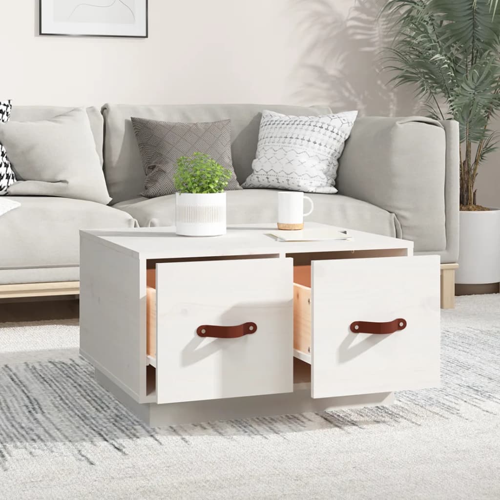 Salontafel 60x53x35 cm massief grenenhout wit is nu te koop bij PeponiXL, paradijselijk wonen!