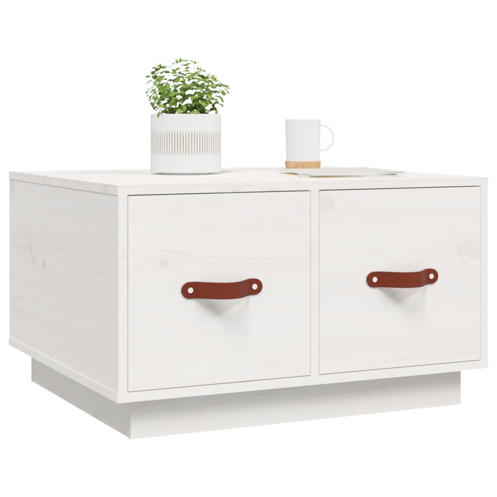 Salontafel 60x53x35 cm massief grenenhout wit is nu te koop bij PeponiXL, paradijselijk wonen!
