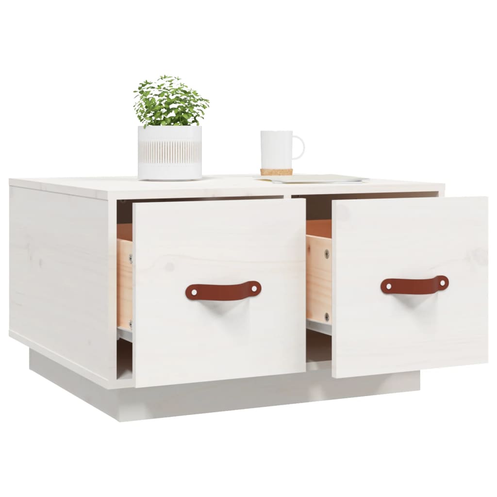 Salontafel 60x53x35 cm massief grenenhout wit is nu te koop bij PeponiXL, paradijselijk wonen!