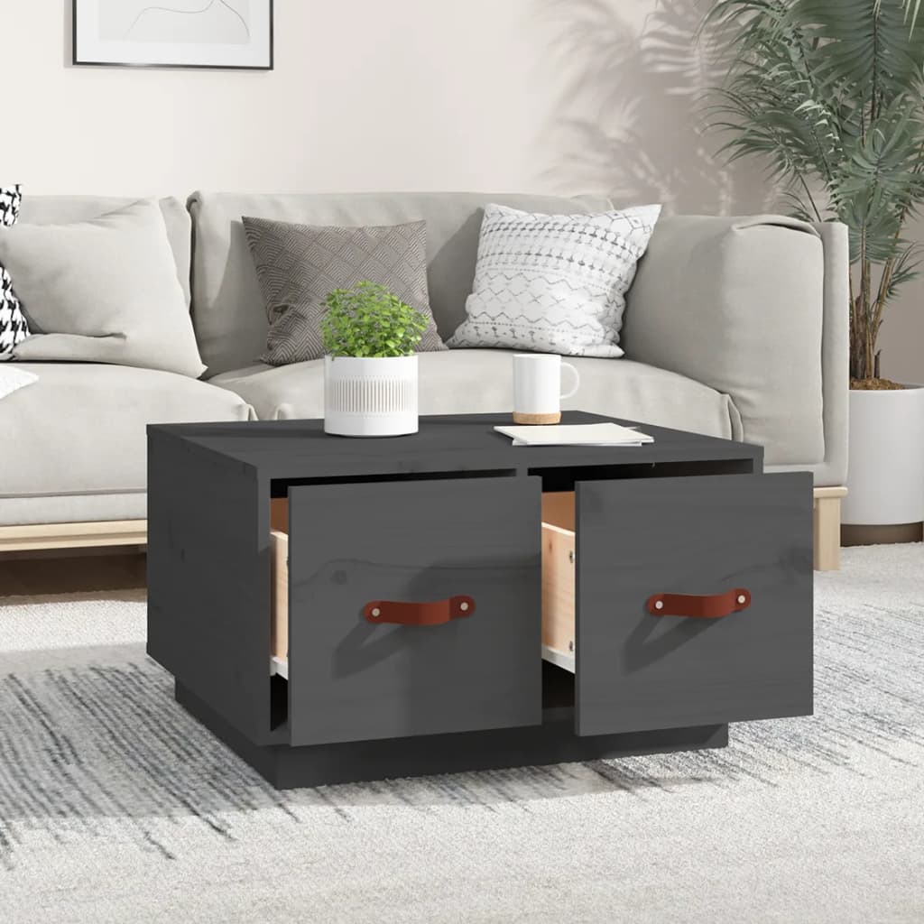 Salontafel 60x53x35 cm massief grenenhout grijs is nu te koop bij PeponiXL, paradijselijk wonen!
