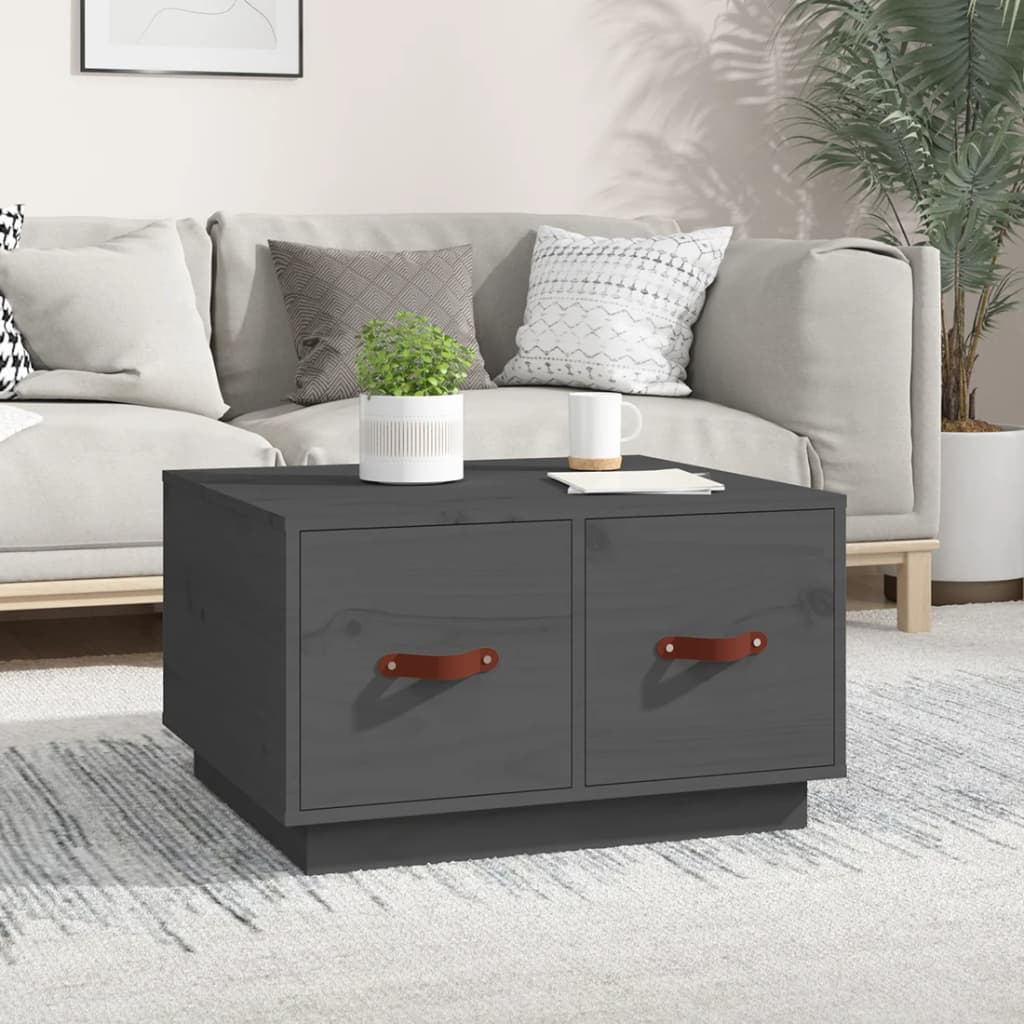 Salontafel 60x53x35 cm massief grenenhout grijs is nu te koop bij PeponiXL, paradijselijk wonen!