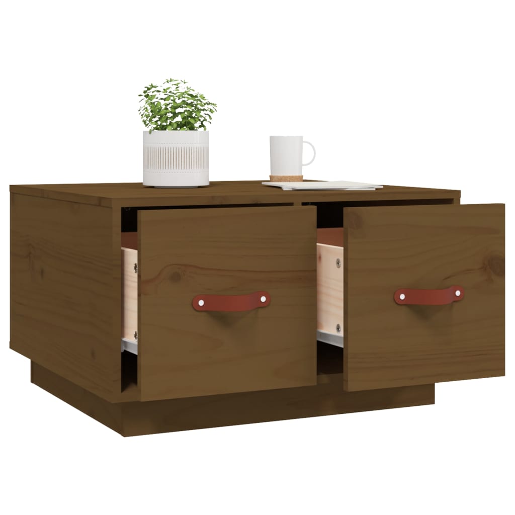 Salontafel 60x53x35 cm massief grenenhout honingbruin is nu te koop bij PeponiXL, paradijselijk wonen!