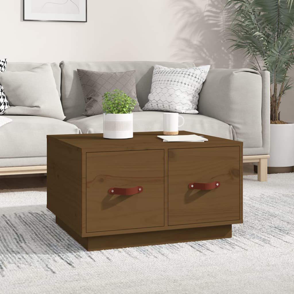 Salontafel 60x53x35 cm massief grenenhout honingbruin is nu te koop bij PeponiXL, paradijselijk wonen!