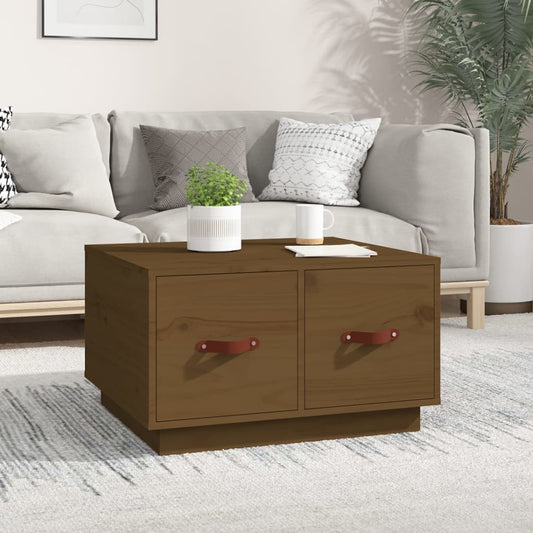 Salontafel 60x53x35 cm massief grenenhout honingbruin is nu te koop bij PeponiXL, paradijselijk wonen!