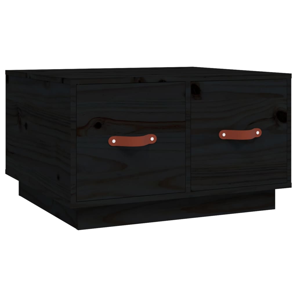 Salontafel 60x53x35 cm massief grenenhout zwart is nu te koop bij PeponiXL, paradijselijk wonen!