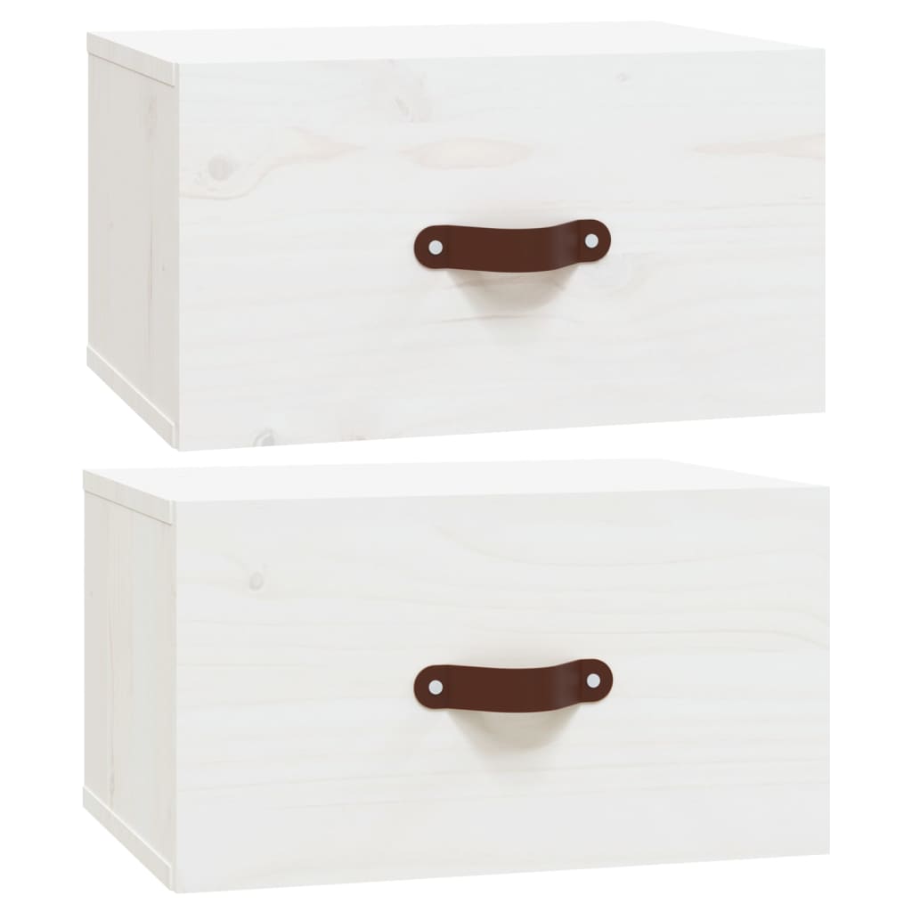 Nachtkastjes 2 st wandgemonteerd 40x29,5x22 cm wit is nu te koop bij PeponiXL, paradijselijk wonen!