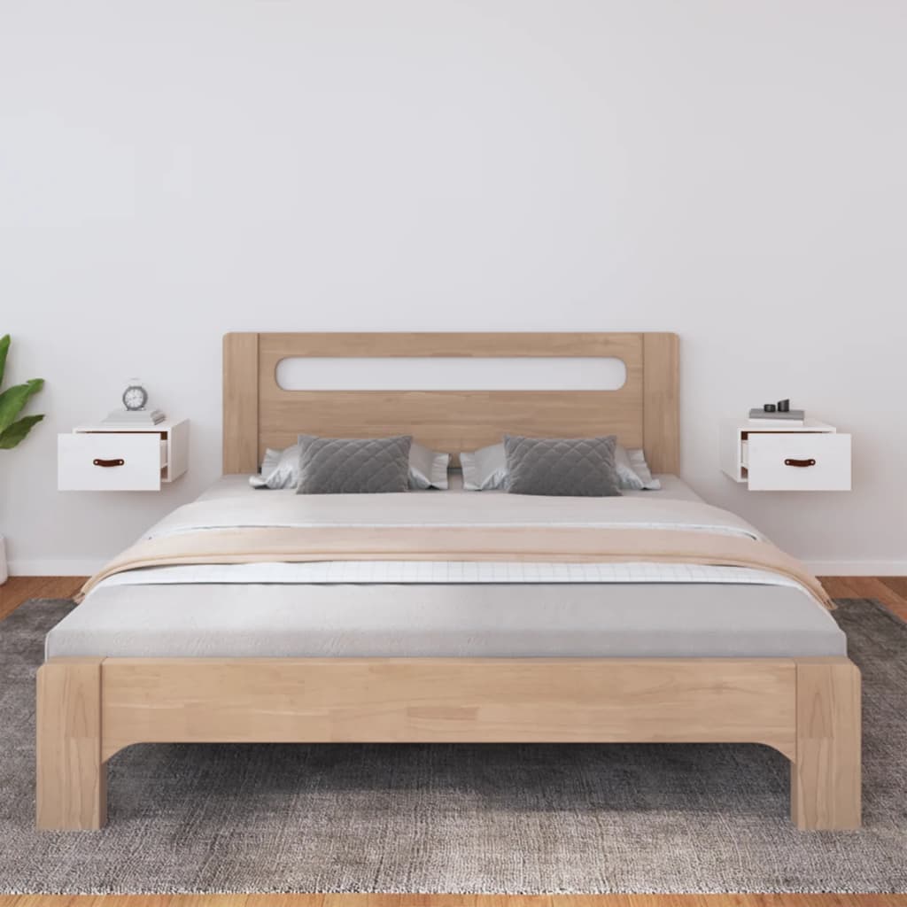 Nachtkastjes 2 st wandgemonteerd 40x29,5x22 cm wit is nu te koop bij PeponiXL, paradijselijk wonen!