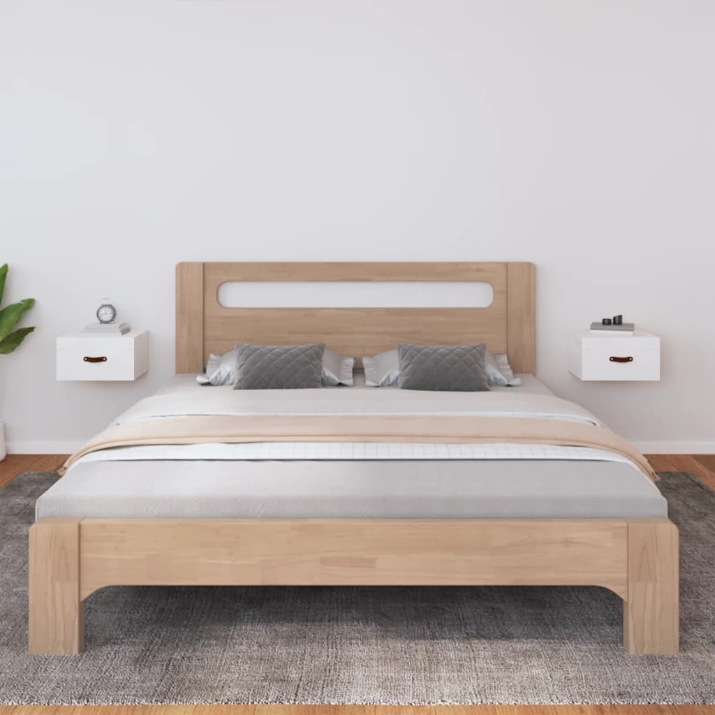Nachtkastjes 2 st wandgemonteerd 40x29,5x22 cm wit is nu te koop bij PeponiXL, paradijselijk wonen!