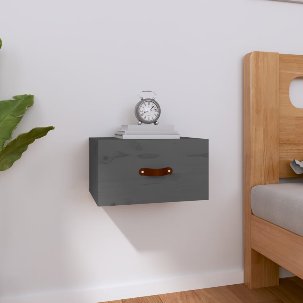Nachtkastje wandgemonteerd 40x29,5x22 cm grijs is nu te koop bij PeponiXL, paradijselijk wonen!