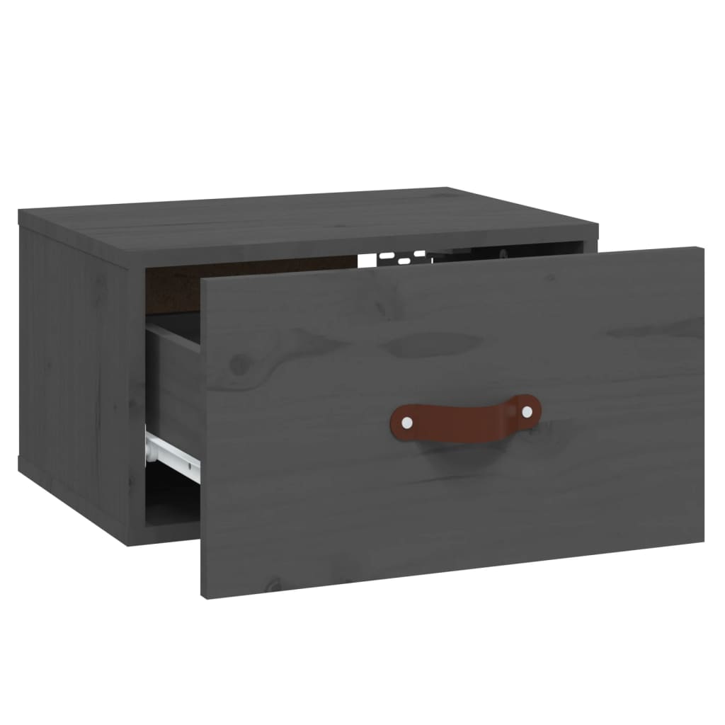 Nachtkastjes 2 st wandgemonteerd 40x29,5x22 cm grijs is nu te koop bij PeponiXL, paradijselijk wonen!