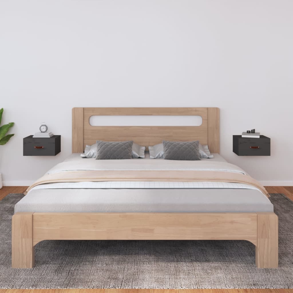 Nachtkastjes 2 st wandgemonteerd 40x29,5x22 cm grijs is nu te koop bij PeponiXL, paradijselijk wonen!