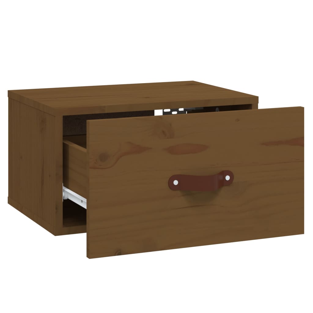 Nachtkastjes 2 st wandgemonteerd 40x29,5x22 cm honingbruin is nu te koop bij PeponiXL, paradijselijk wonen!