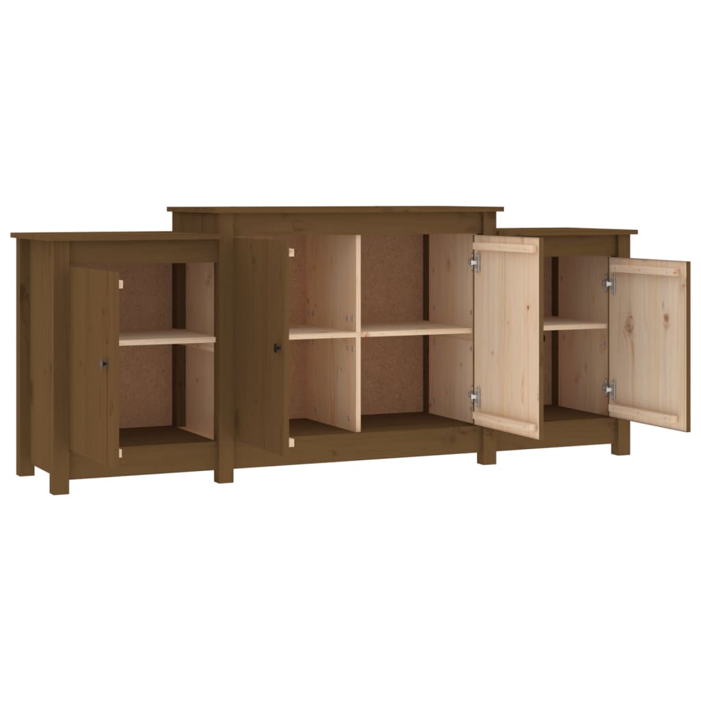 Dressoir 164x37x68 cm massief grenenhout honingbruin is nu te koop bij PeponiXL, paradijselijk wonen!