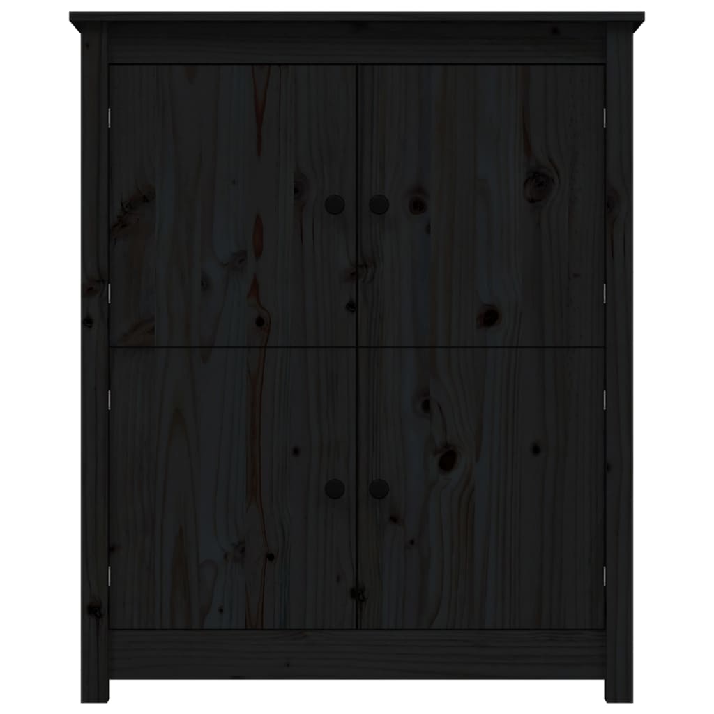 Dressoir 83x41,5x100 cm massief grenenhout zwart is nu te koop bij PeponiXL, paradijselijk wonen!