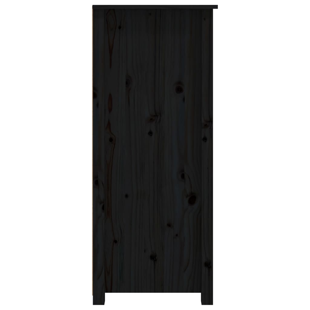 Dressoir 83x41,5x100 cm massief grenenhout zwart is nu te koop bij PeponiXL, paradijselijk wonen!