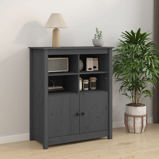Dressoir 83x41,5x100 cm massief grenenhout grijs is nu te koop bij PeponiXL, paradijselijk wonen!