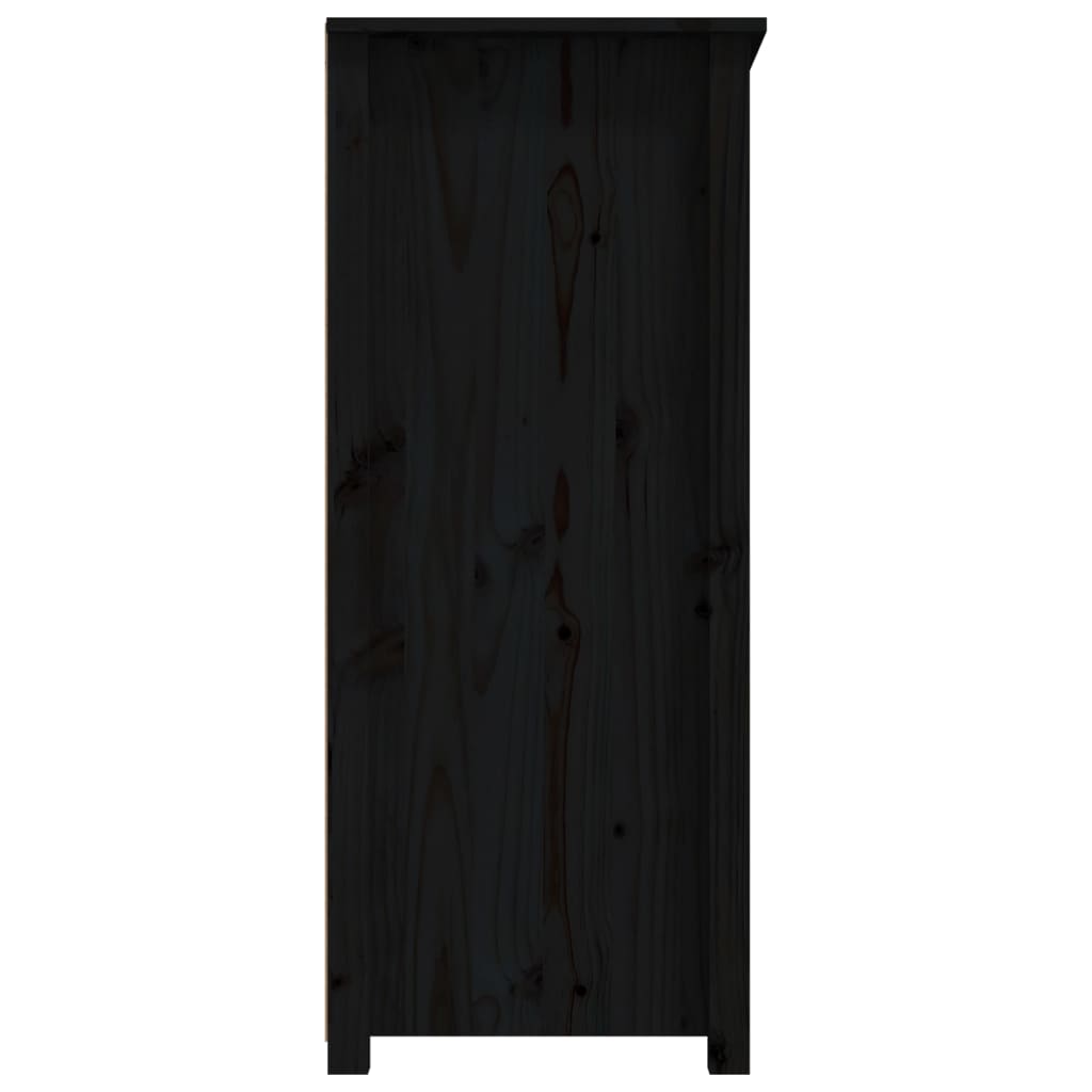 Dressoir 83x41,5x100 cm massief grenenhout zwart is nu te koop bij PeponiXL, paradijselijk wonen!