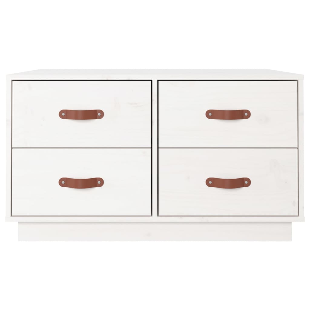 Salontafel 80x80x45 cm massief grenenhout wit is nu te koop bij PeponiXL, paradijselijk wonen!