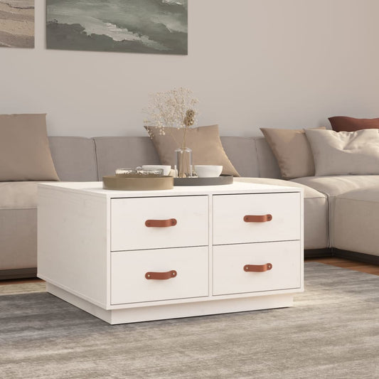 Salontafel 80x80x45 cm massief grenenhout wit is nu te koop bij PeponiXL, paradijselijk wonen!