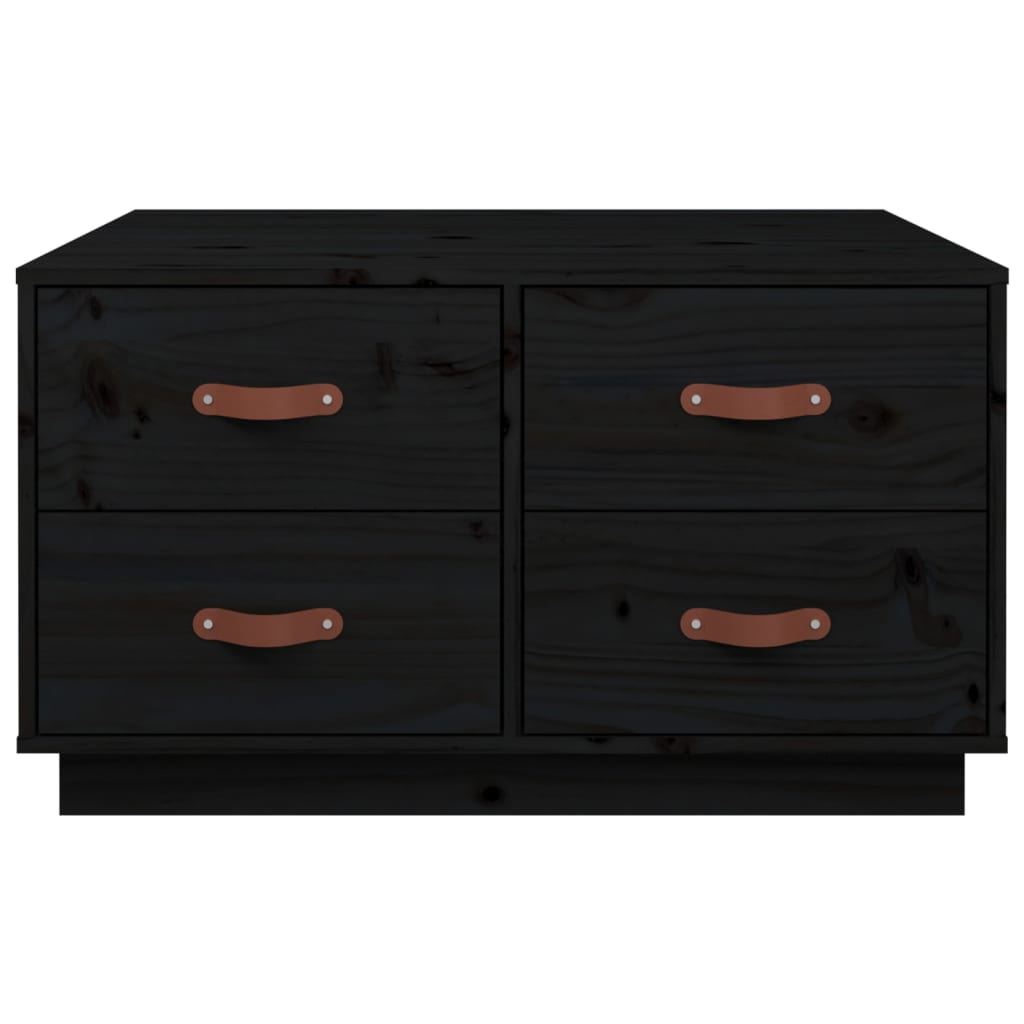 Salontafel 80x80x45 cm massief grenenhout zwart is nu te koop bij PeponiXL, paradijselijk wonen!