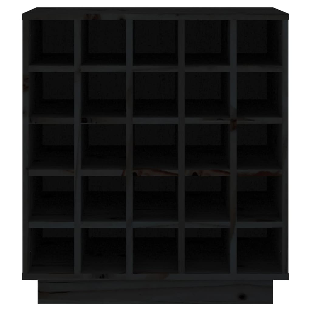 Wijnkast 55,5x34x61 cm massief grenenhout zwart is nu te koop bij PeponiXL, paradijselijk wonen!