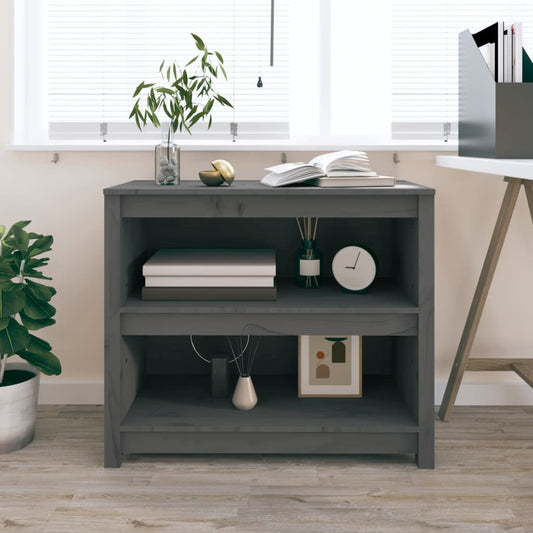 Boekenkast 80x35x68 cm massief grenenhout grijs is nu te koop bij PeponiXL, paradijselijk wonen!