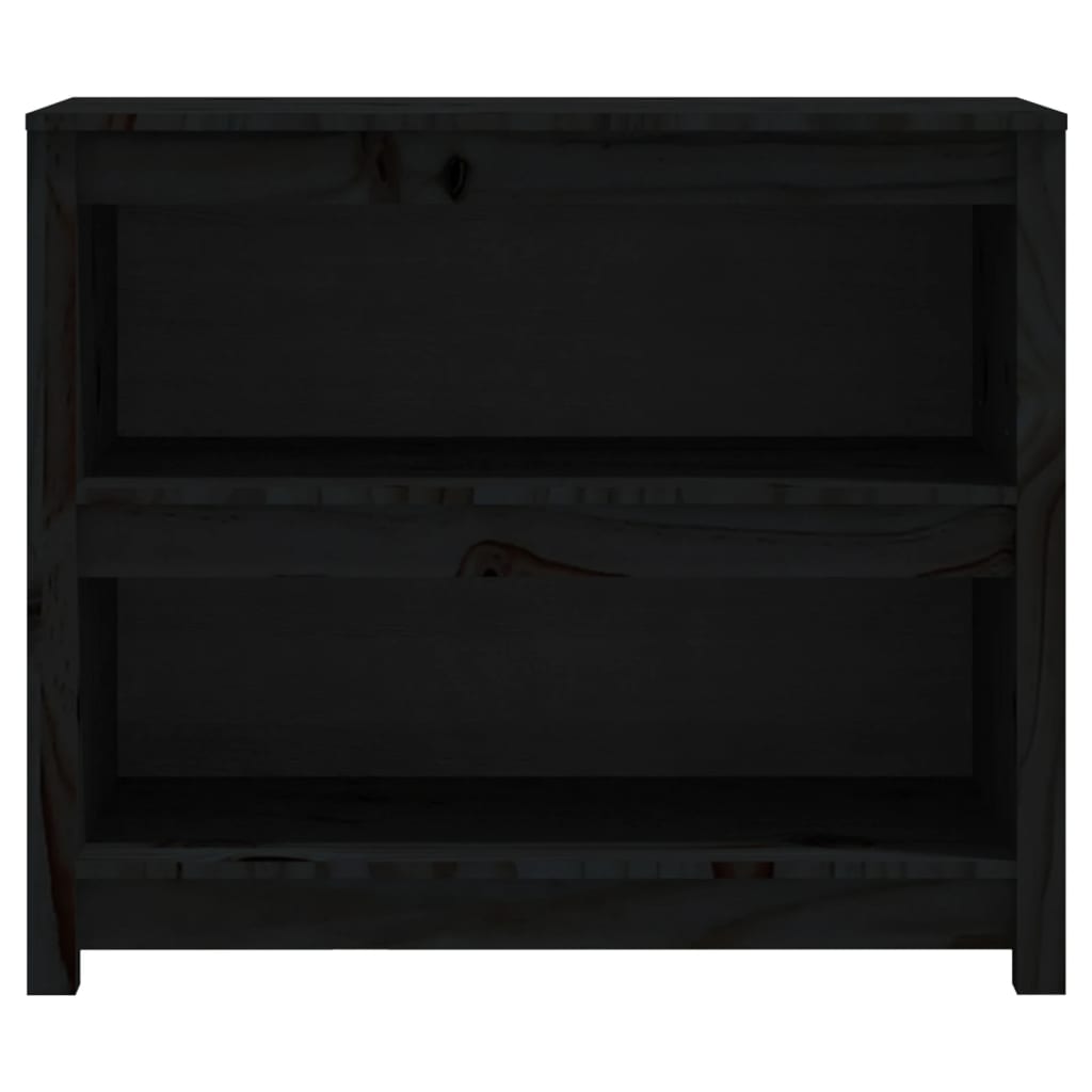 Boekenkast 80x35x68 cm massief grenenhout zwart is nu te koop bij PeponiXL, paradijselijk wonen!