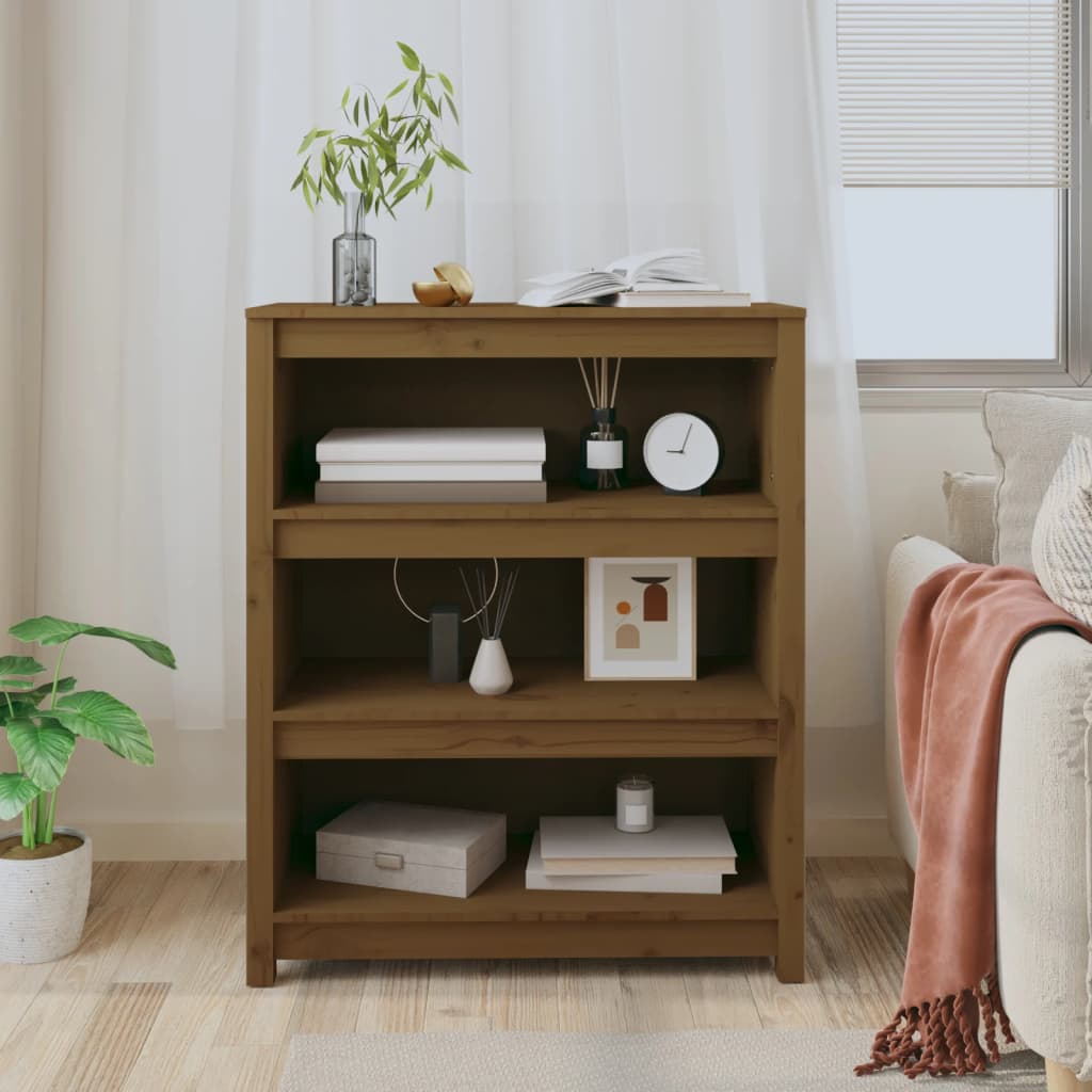 Boekenkast 80x35x97 cm massief grenenhout honingbruin is nu te koop bij PeponiXL, paradijselijk wonen!