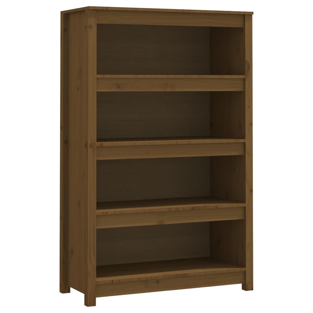 Boekenkast 80x35x126 cm massief grenenhout honingbruin is nu te koop bij PeponiXL, paradijselijk wonen!