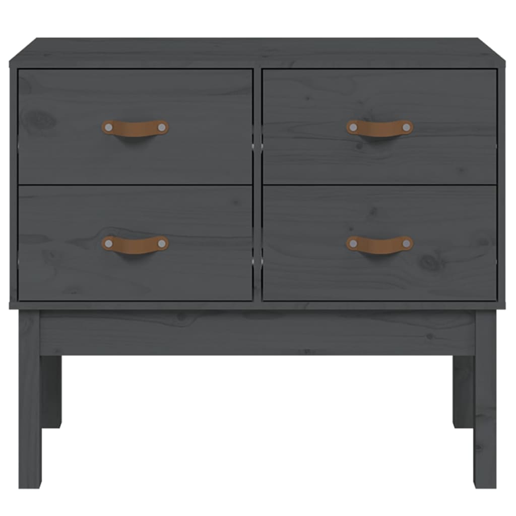 Wandkast 90x40x78 cm massief grenenhout grijs is nu te koop bij PeponiXL, paradijselijk wonen!
