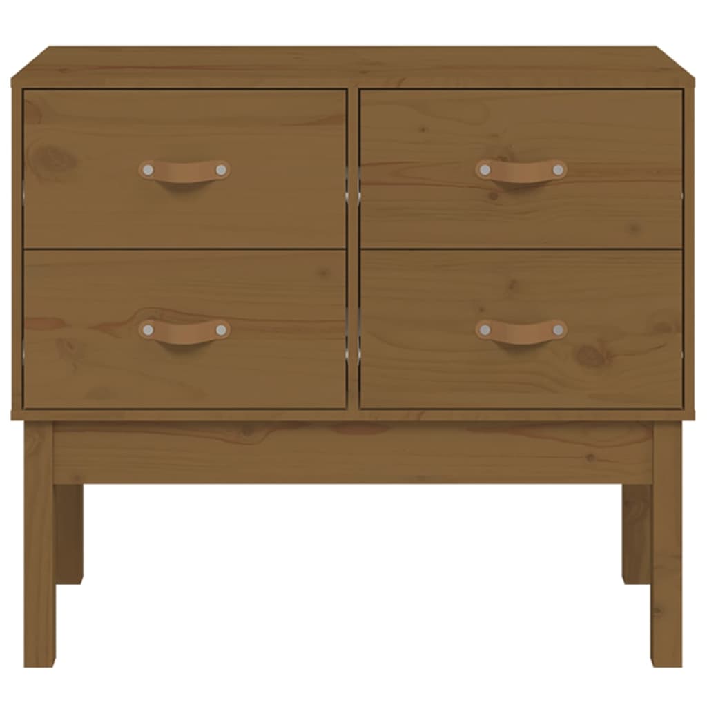 Wandkast 90x40x78 cm massief grenenhout honingbruin is nu te koop bij PeponiXL, paradijselijk wonen!