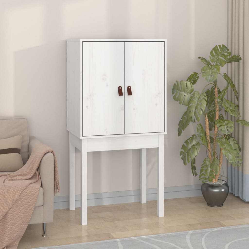 Hoge kast 60x40x120 cm massief grenenhout wit is nu te koop bij PeponiXL, paradijselijk wonen!