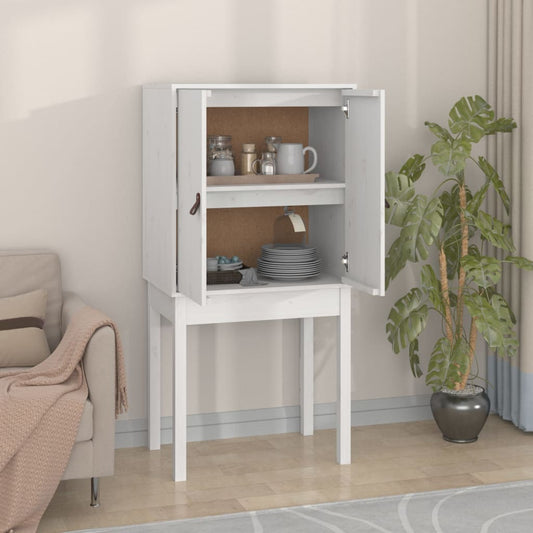 Hoge kast 60x40x120 cm massief grenenhout wit is nu te koop bij PeponiXL, paradijselijk wonen!