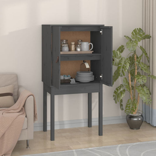 Hoge kast 60x40x120 cm massief grenenhout grijs is nu te koop bij PeponiXL, paradijselijk wonen!