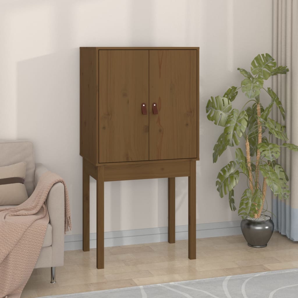 Hoge kast 60x40x120 cm massief grenenhout honingbruin is nu te koop bij PeponiXL, paradijselijk wonen!