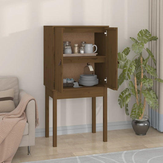Hoge kast 60x40x120 cm massief grenenhout honingbruin is nu te koop bij PeponiXL, paradijselijk wonen!